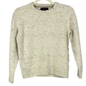 LACHLAN British Inspired Merino Wool Blend Donegal Fleck Sweater - Medium